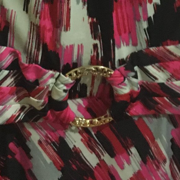 Tahari Multi-Colored Flowy Dress - Item#5 - Picture 3 of 7